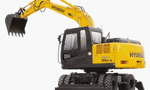 Колёсный экскаватор Hyundai R140W-7A